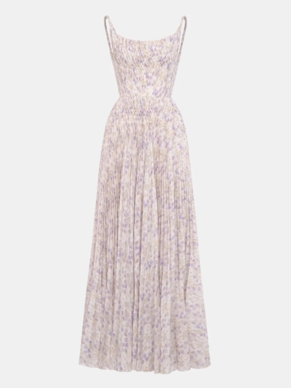 NWT MONTSAND Lavender Pleated Maxi Dress SZ L